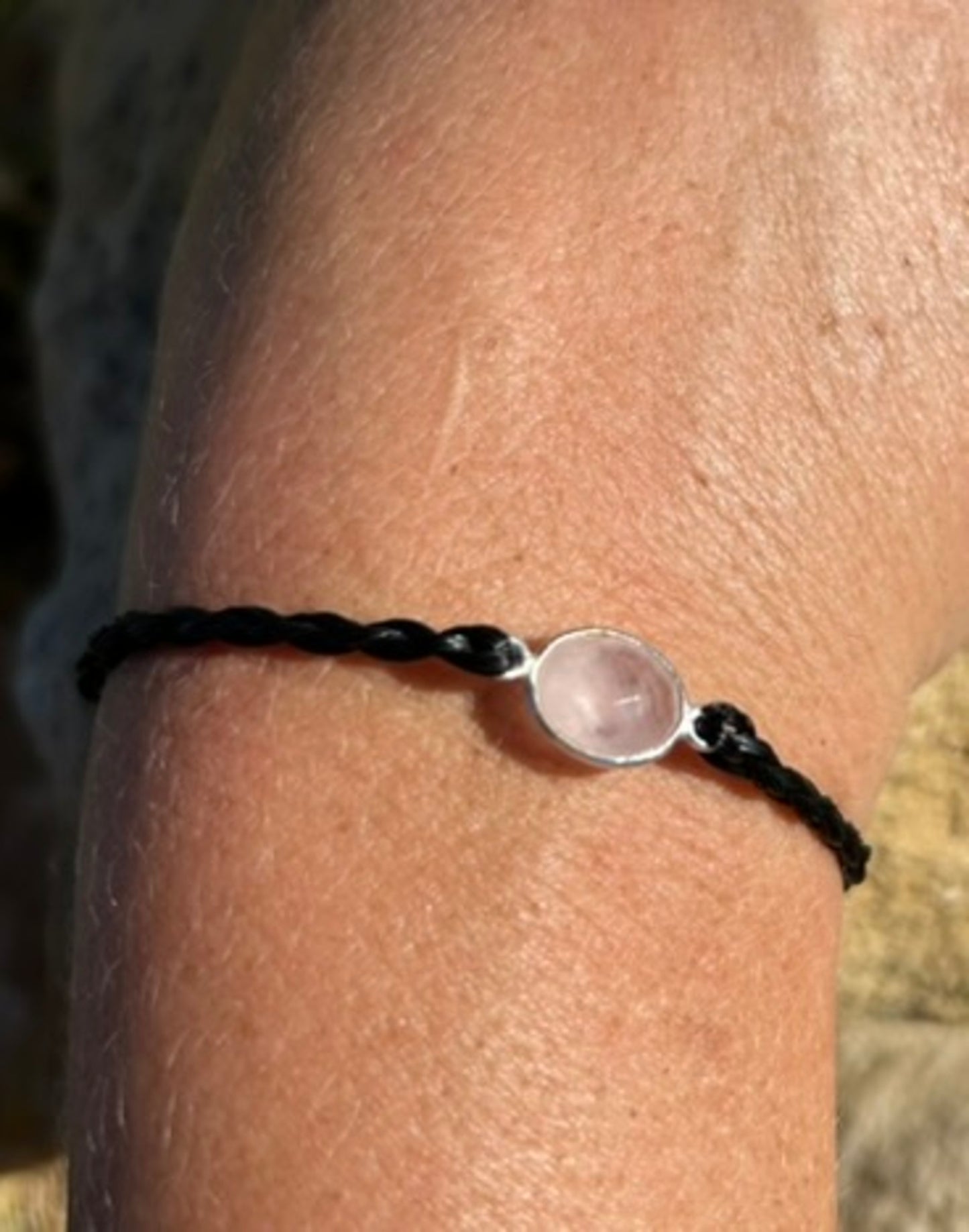 Bracelet crin de cheval et pierre précieuse - Félie