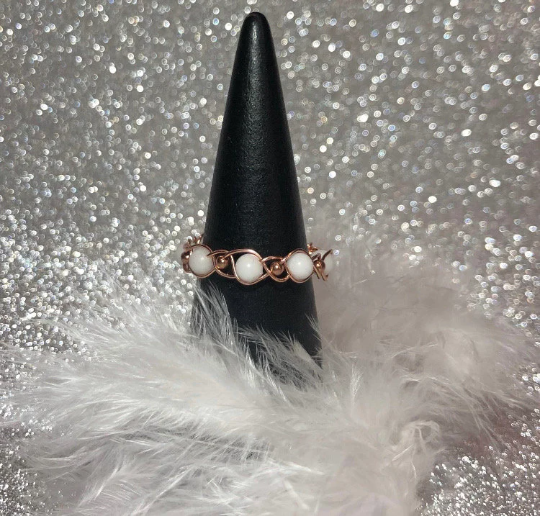 bague or rose perle lait maternel
