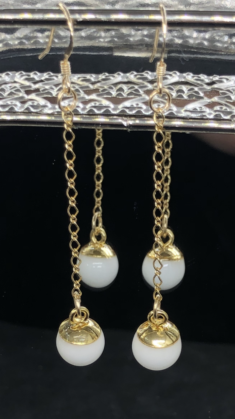 boucles d'oreilles pendantes au lait maternel en acier inoxydable argenté ou doré