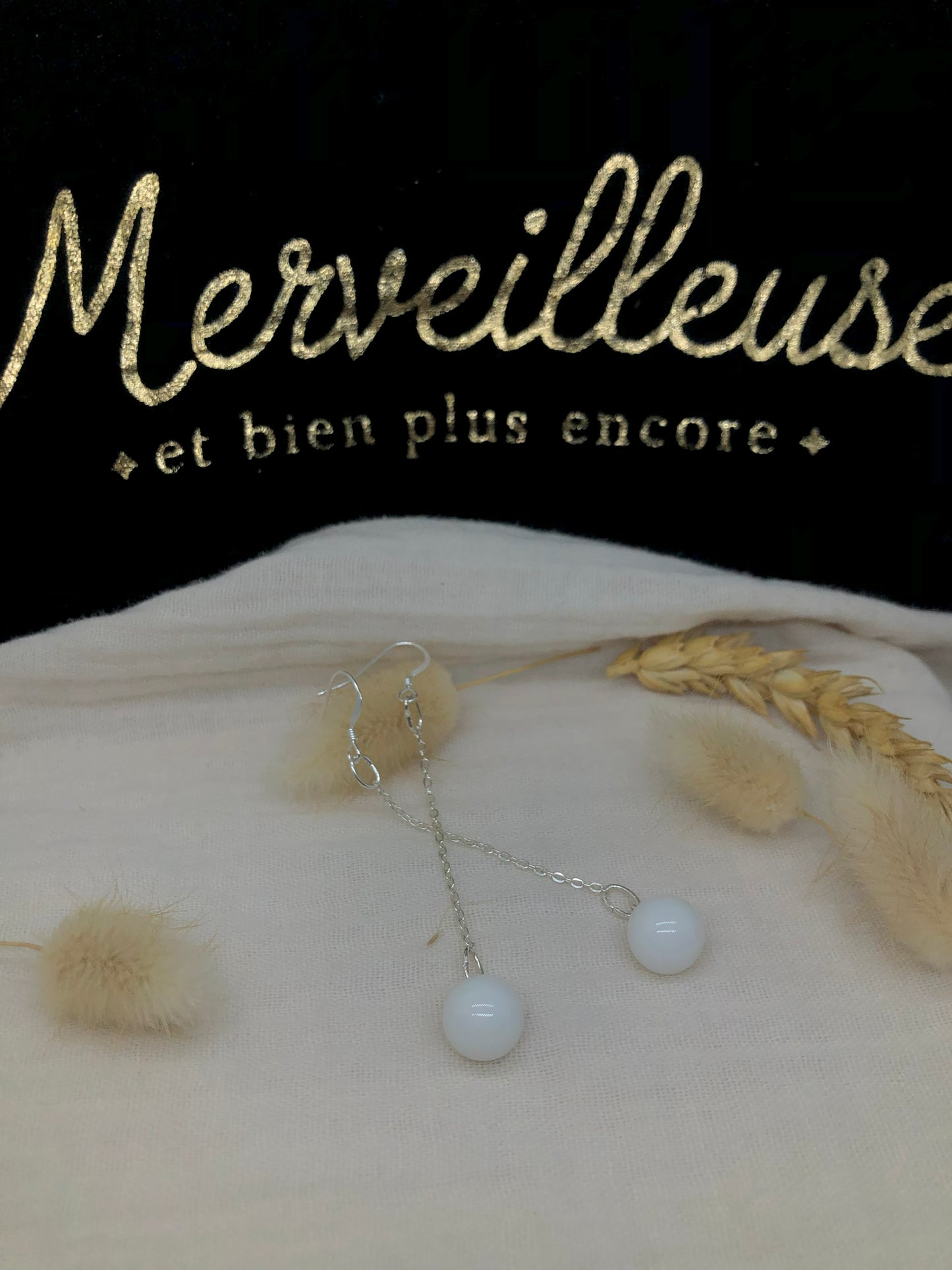boucles d'oreilles pendantes au lait maternel en acier inoxydable argenté ou doré