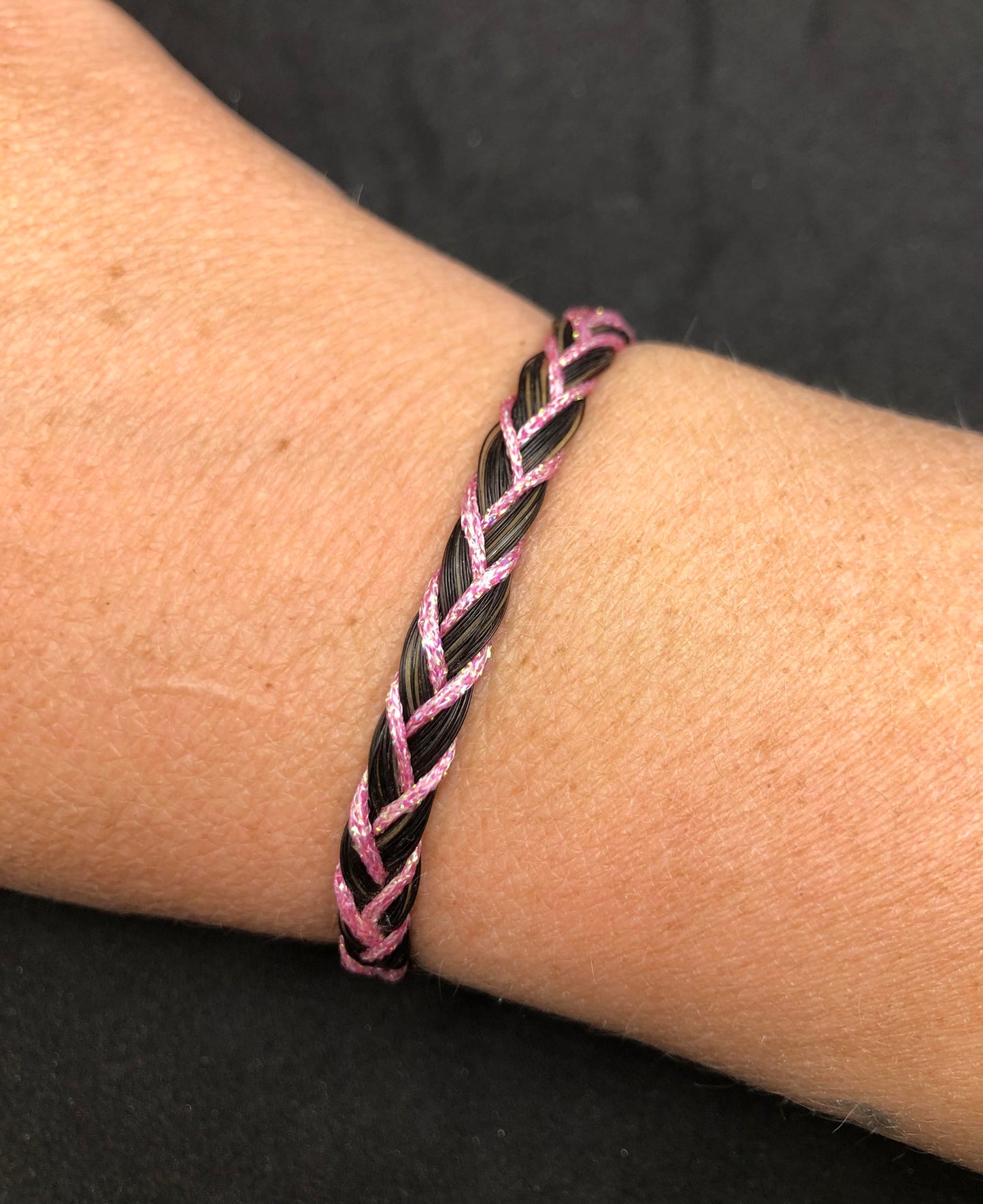 bracelet en crin de cheval acier inoxydable