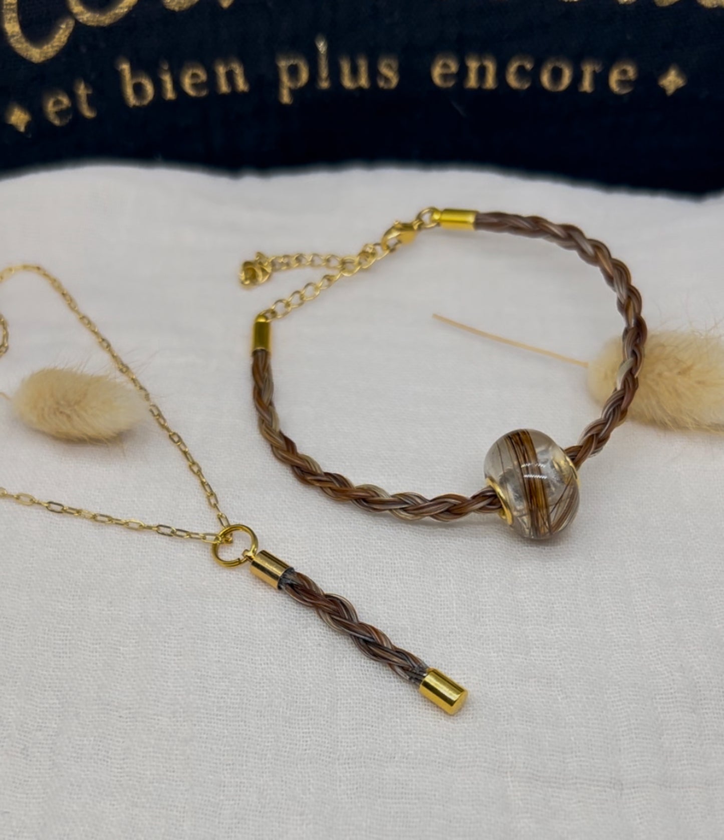 Parure Maxelia - Collier et bracelet en crin de cheval