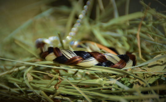 Bracelet crin de cheval tresse 3 brins