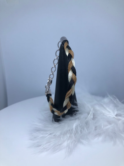 Bracelet crin de cheval tresse 3 brins
