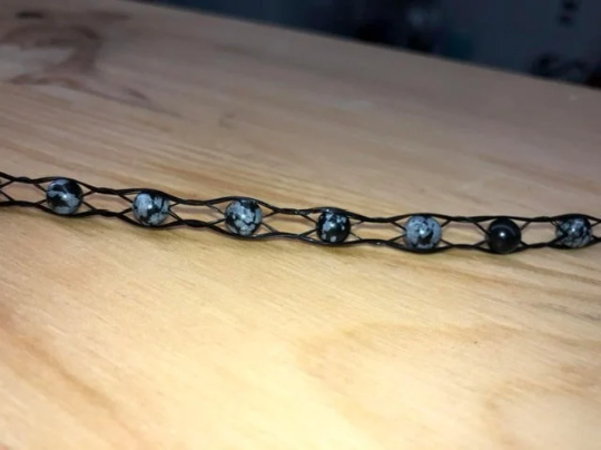 Bracelet crin de cheval et pierres