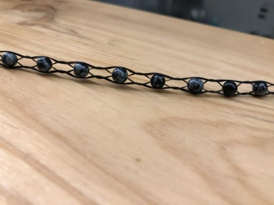 Bracelet crin de cheval et pierres