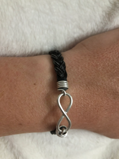 Bracelet crin de cheval Infini Argent