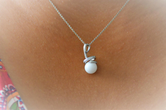 Pendentif stylisé argent