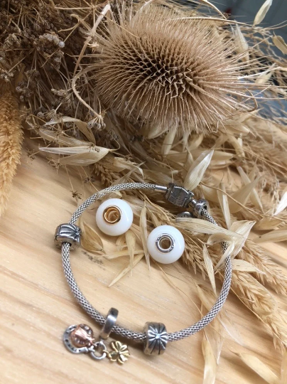 Perle simple lait maternel adaptable bracelet Pandora