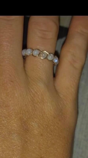Bague gold filed 14 carats et pierres de lune