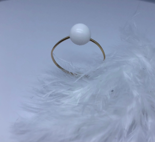 Bague Solitaire perle de lait maternel