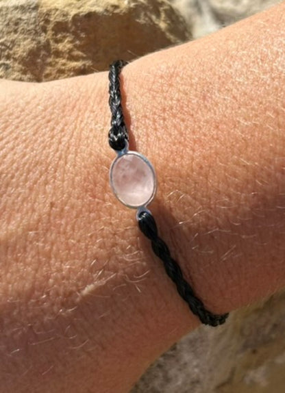 Bracelet crin de cheval et pierre précieuse - Félie
