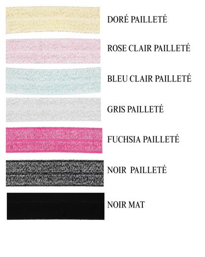 bracelet ruban élastique avec médaillon gravé
