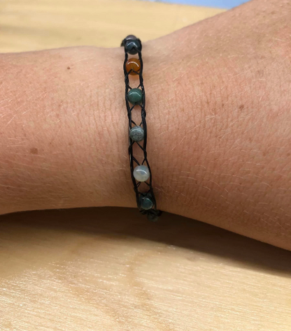 Bracelet crin de cheval et pierres