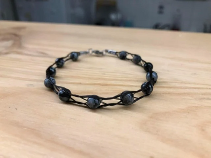 Bracelet crin de cheval et pierres