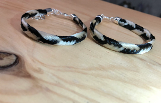 Bracelet crin de cheval tresse Épi