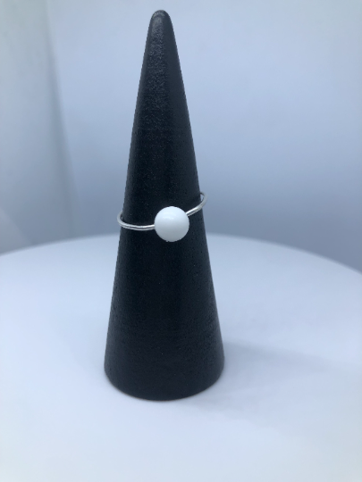 Bague Solitaire perle de lait maternel