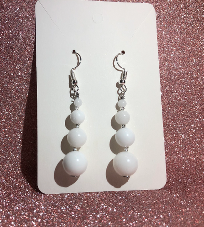 Boucles pendantes perle de lait maternel